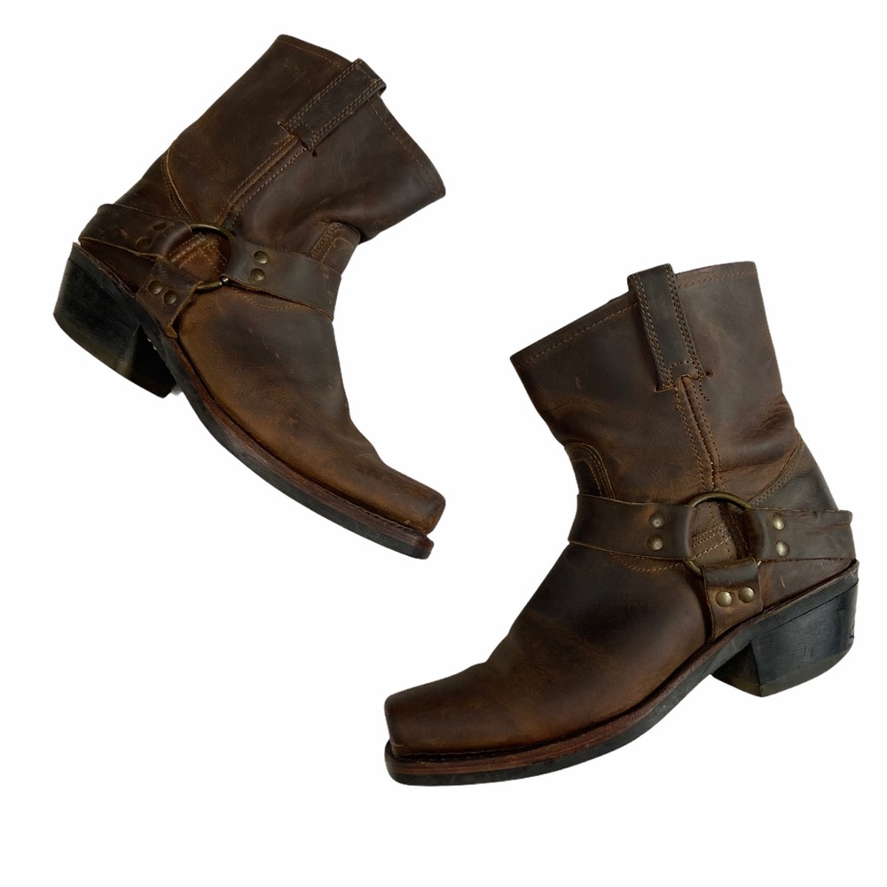 FRYE | Leather Oil Resistant Harness Boots 9
